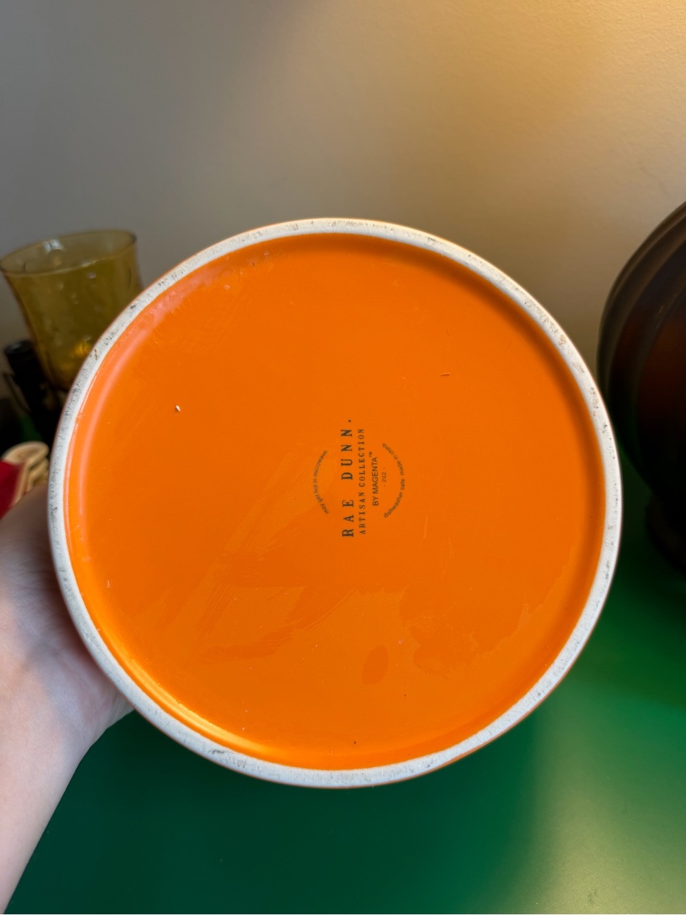 Rae Dunn Hocus Pocus Orange Pet bowl large - Picture 4 of 4